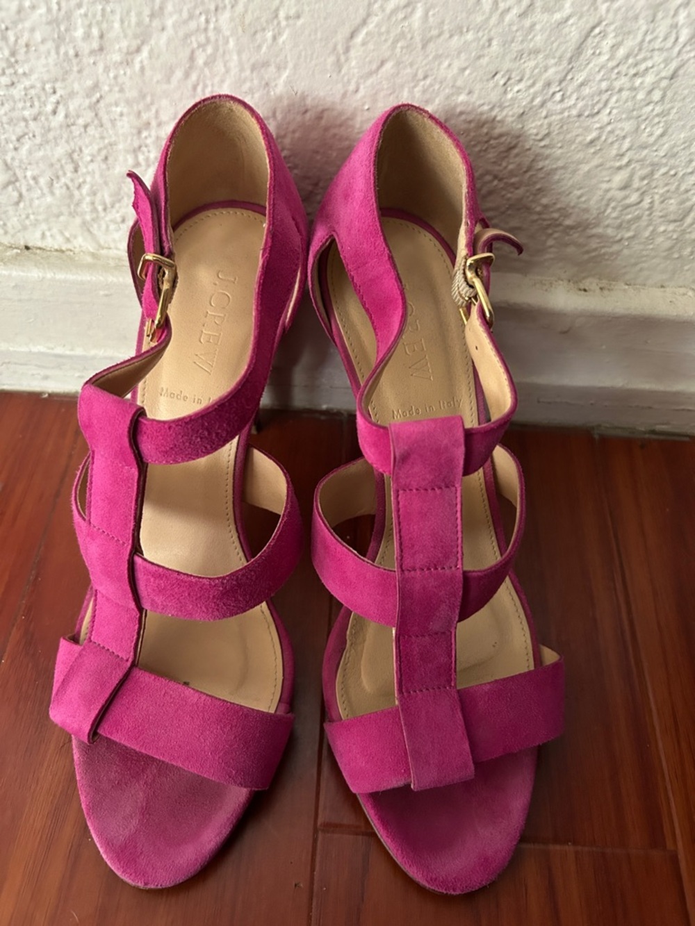 J. Crew Fuchsia Strappy Sandals
